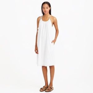 J. Crew crinkled shoulder-tie tank dress